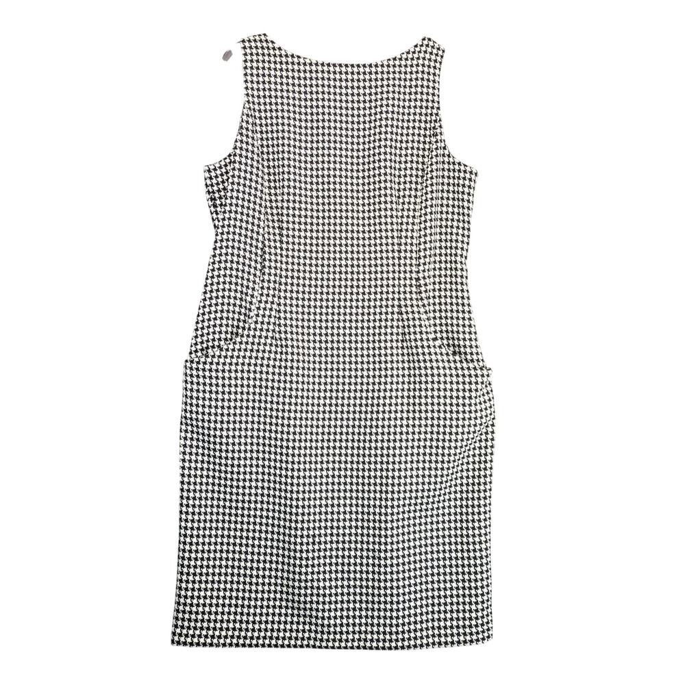 Shelby & Palmer Classic Black White Houndstooth A-Line Shift Dress Sz 14 Pockets
